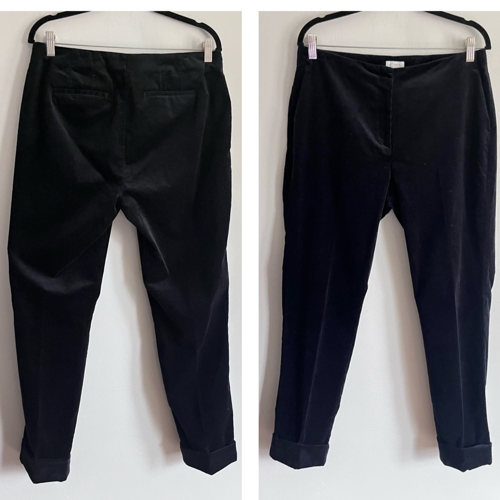 J.Jill Navy Blue Cuffed Hem Skinny Straight Corduroy Size 10Tall